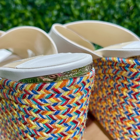 JIMMY CHOO Dovina 100 Latte Nappa Wedges 6.5 - Picture 6 of 13